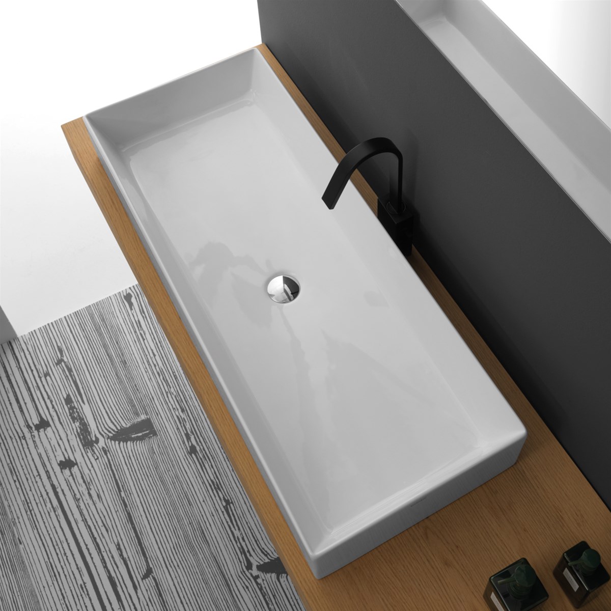 lavabo appoggio rettangolare