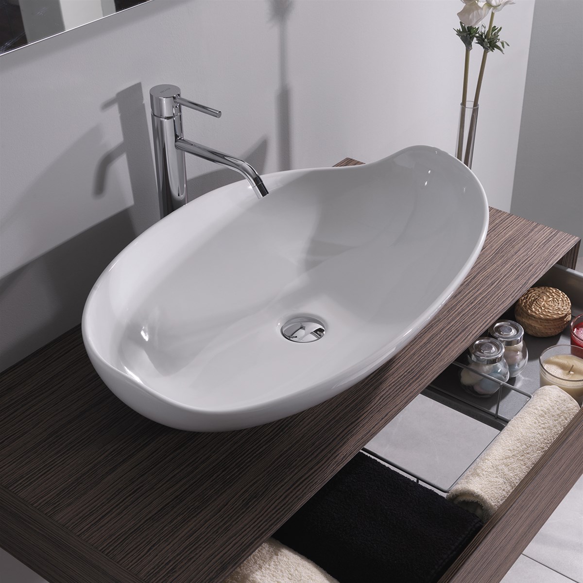 lavabo ovale da appoggio