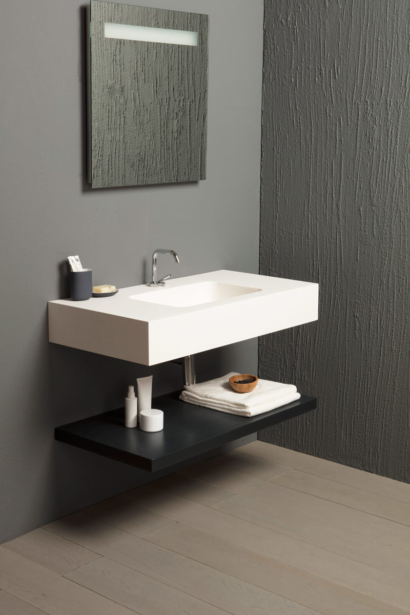 Lavabo sospeso monolite